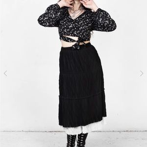 NWT Disturbia Mutiny Layered Midi Skirt
